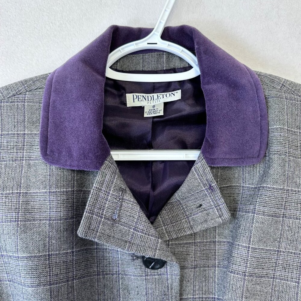 Pendleton Womens Jacket Elbow Patch Plaid Virgin … - image 7